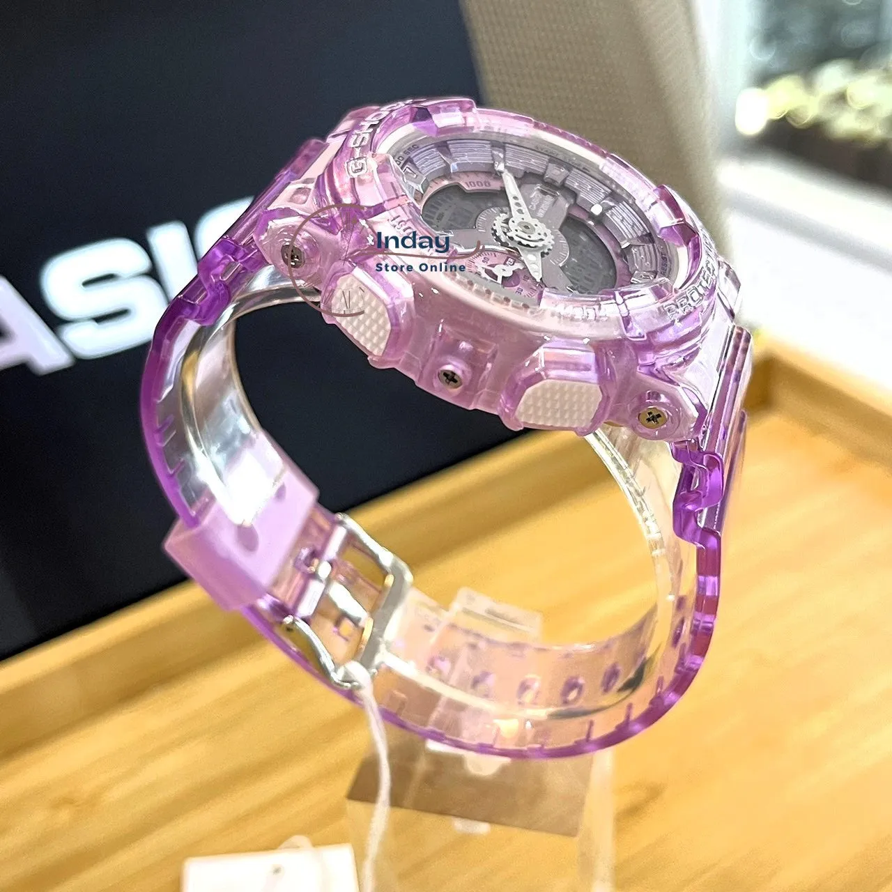 Casio G-Shock Women's Watch GMA-S110VW-4A Resin Band Mineral Glass Shock Resistant Magnetic Resistant