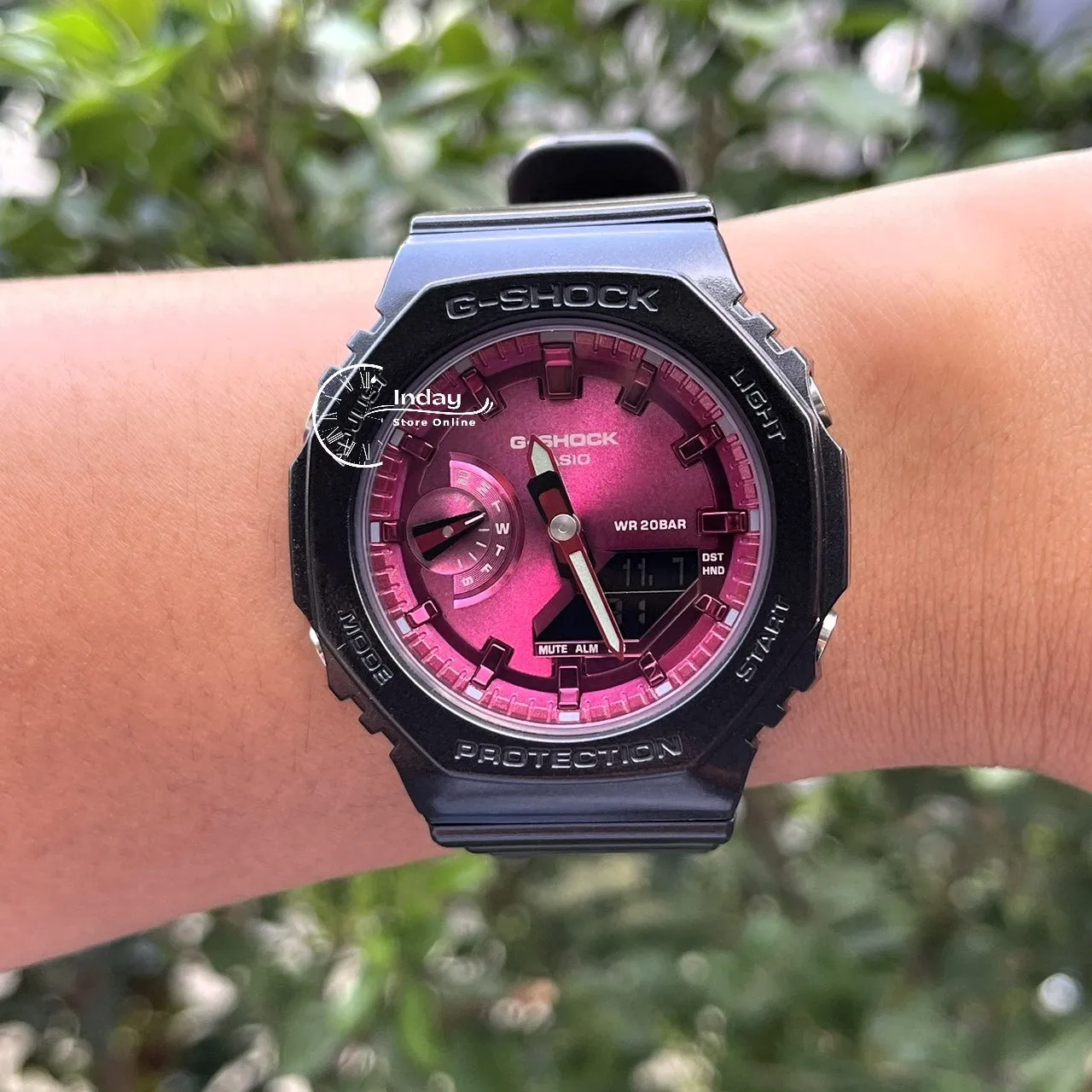 Casio G-Shock Women's Watch GMA-S2100RB-1A New Arrival Shock Resistant Carbon Core Guard Structure