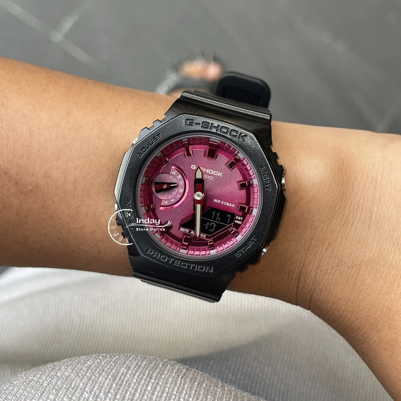 Casio G-Shock Women's Watch GMA-S2100RB-1A New Arrival Shock Resistant Carbon Core Guard Structure