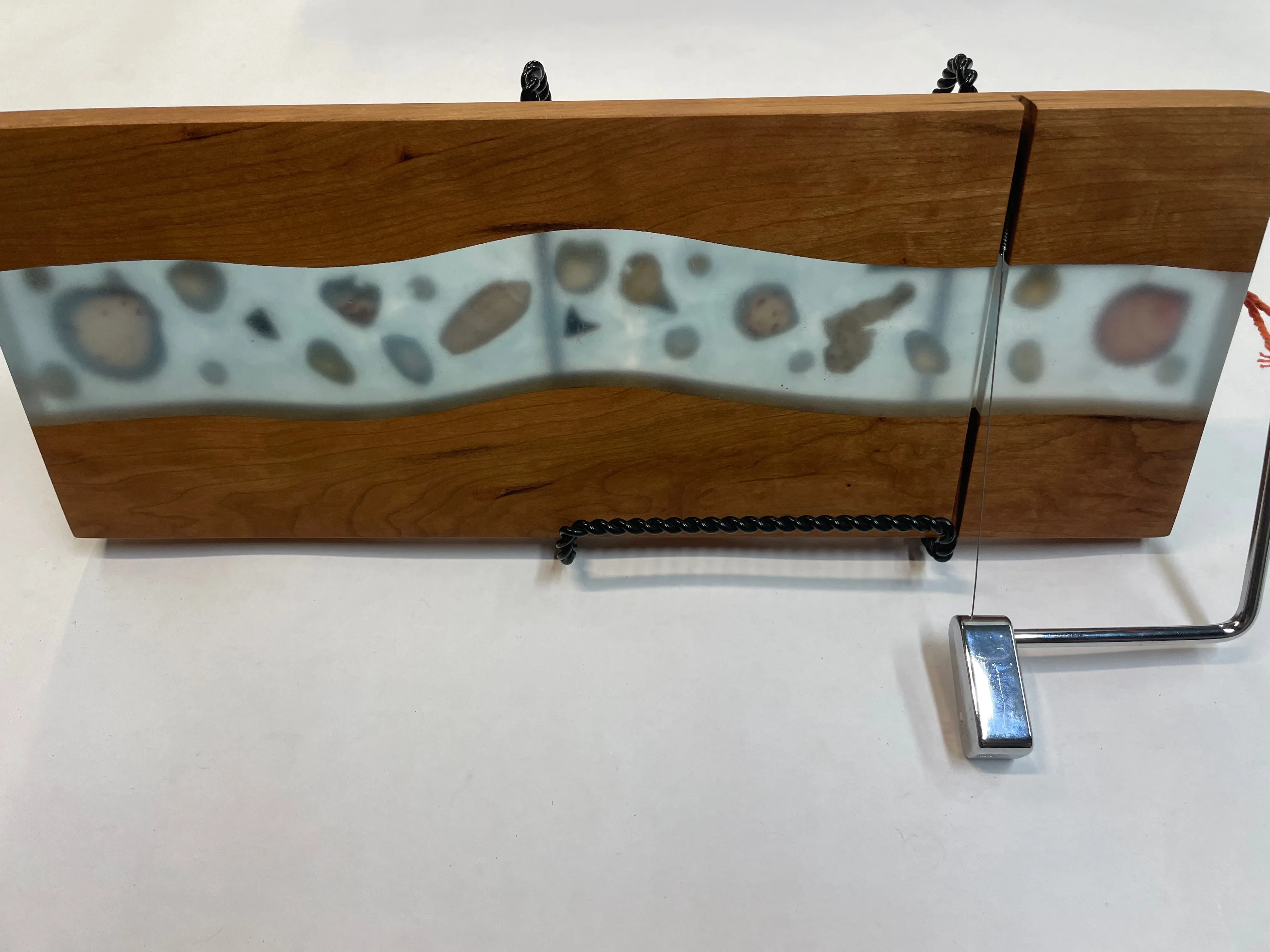 Cheese Slicer with Sea Shells and Shark Teeth long - SSLC39