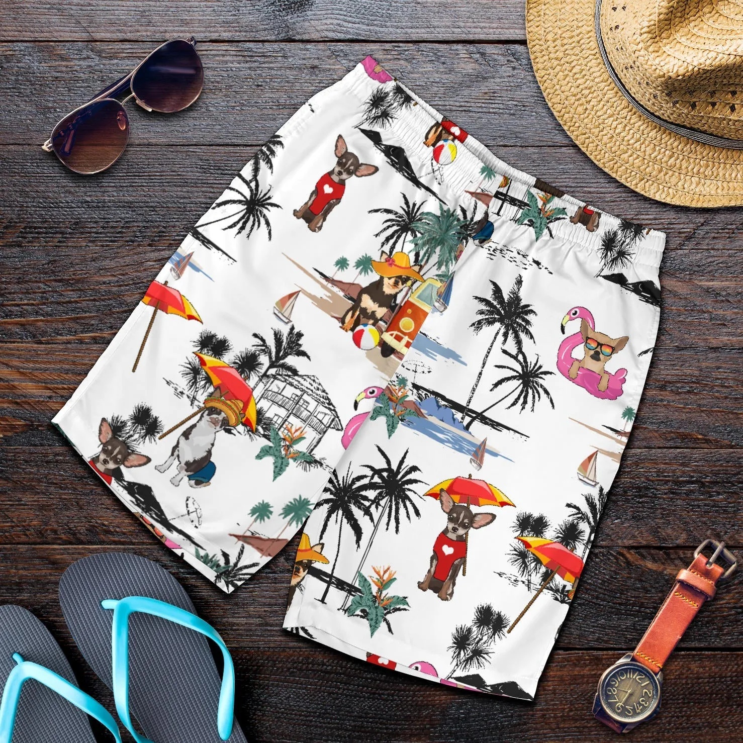 Chihuahua-Summer Beach Mens Shorts