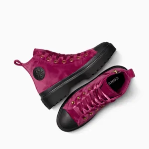 Chuck Taylor All Star Lugged Lift Platform Velvet Legend Berry/Black/Black