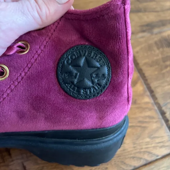Chuck Taylor All Star Lugged Lift Platform Velvet Legend Berry/Black/Black
