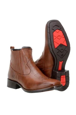 CL1025 Short Dress Boot-Square Toe Grip Sole