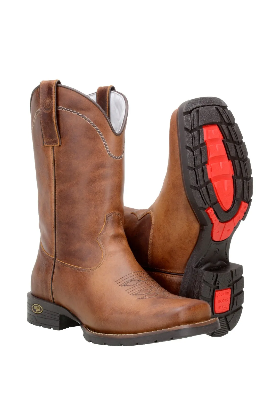 CL8074CAST Cowboy Boot Square Toe- Grip Sole