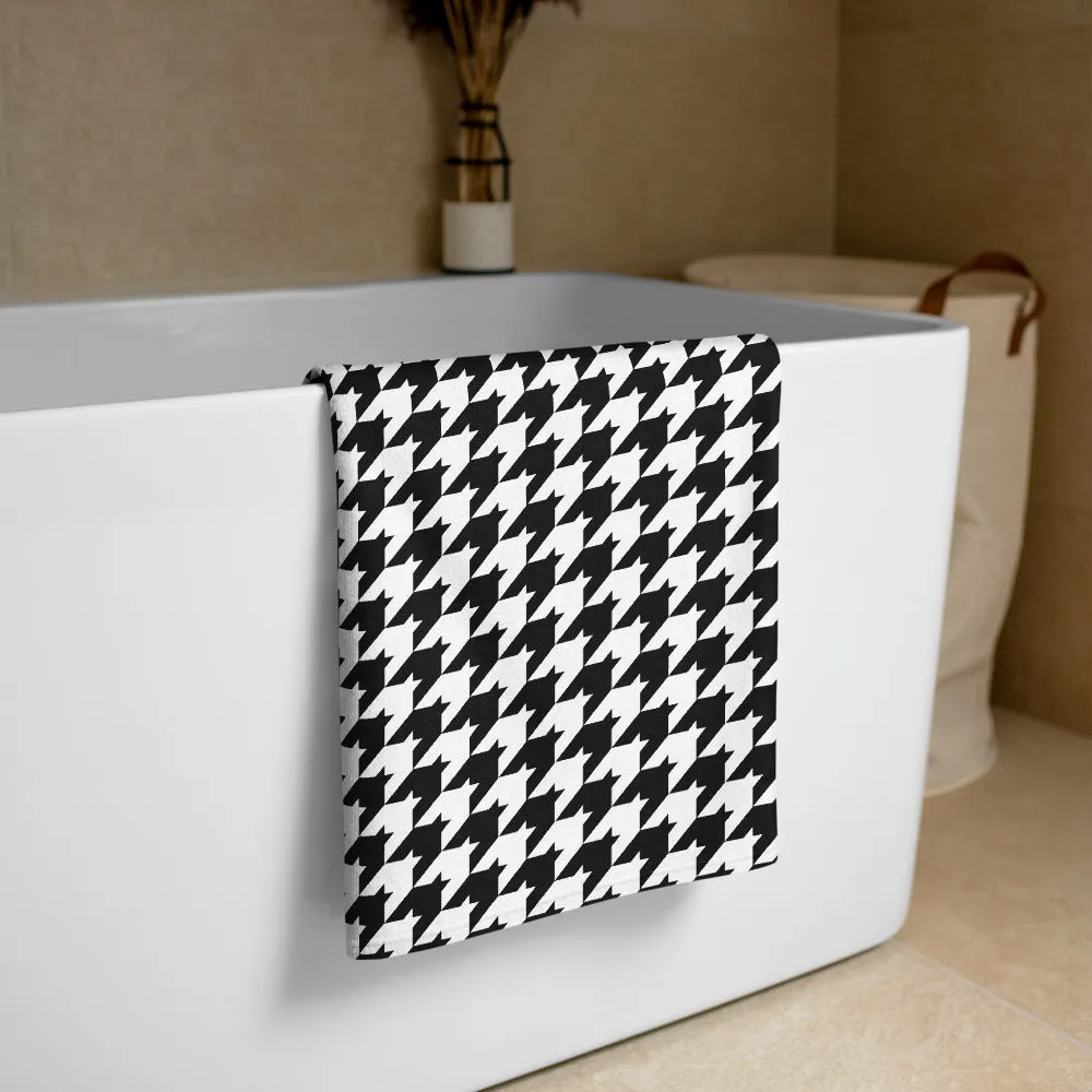 Classic Houndstooth Beach Towel
