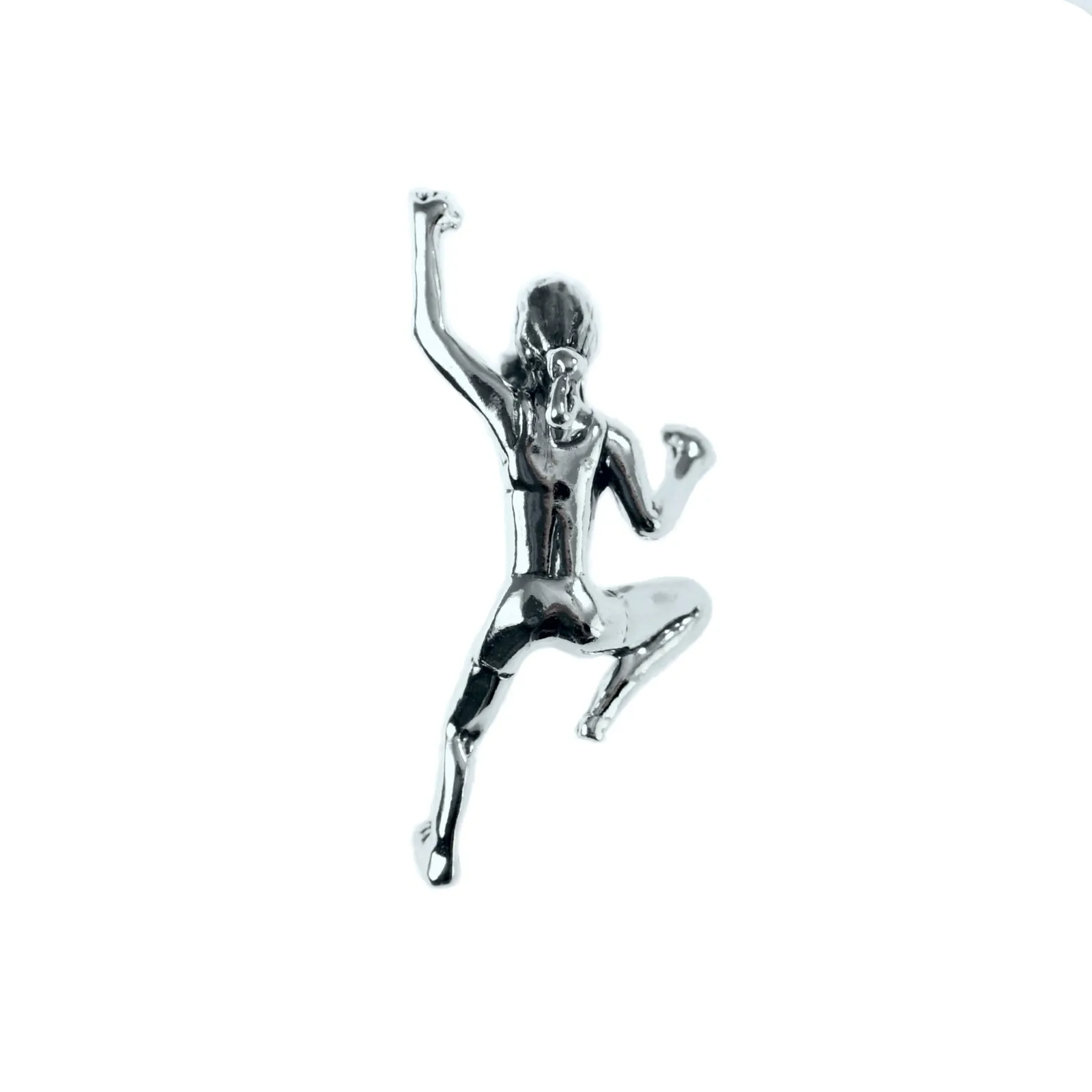 Climbing Girl Necklace - Sterling & Nylon cord