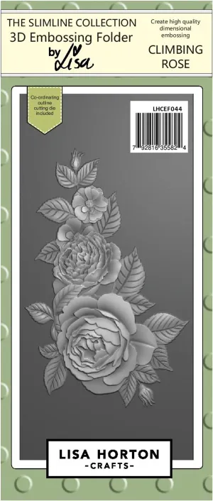 Climbing Rose Slimline 3D Embossing Folder with Cutting Die Lisa Horton