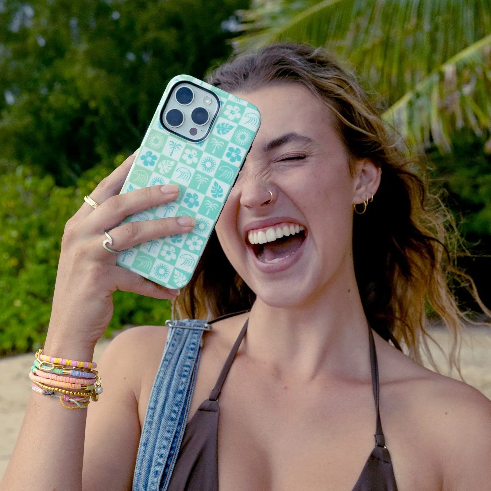 Coastal Checkers iPhone Case