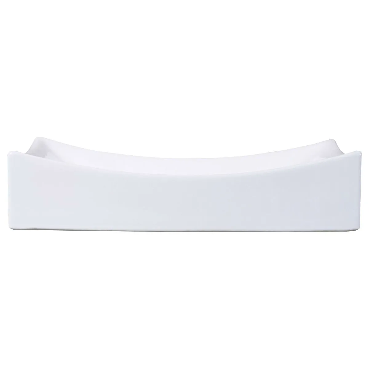 Contemporary 21-inch Bathroom Ceramic Vessel Sink Rectangular White