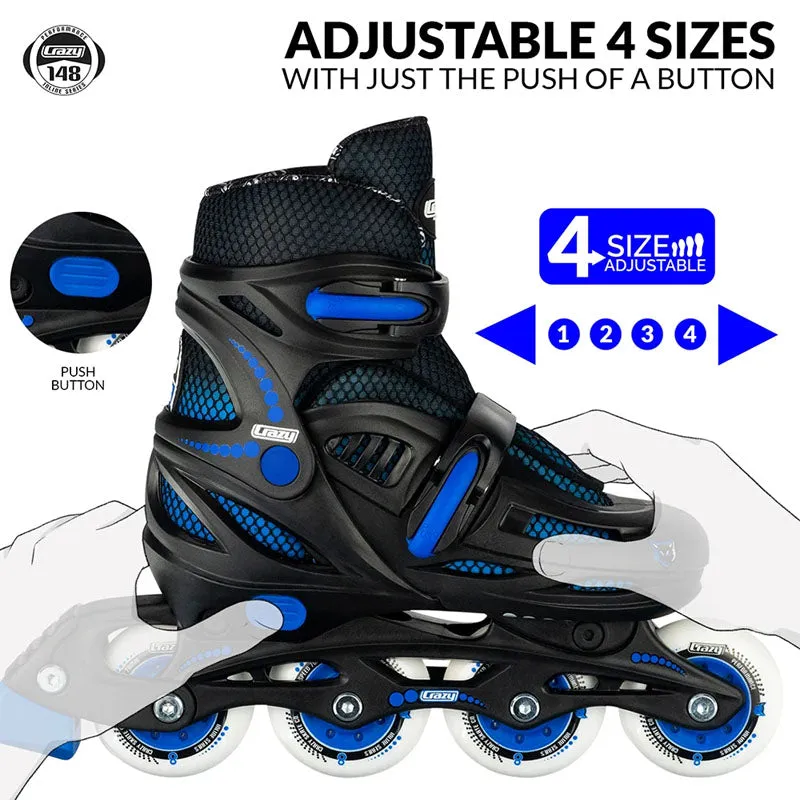 Crazy Skate 148 Inline Skates - Black/Blue
