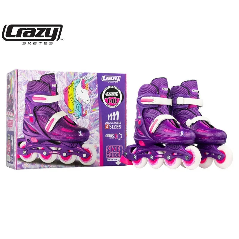 Crazy Skate 148 Inline Skates - Purple Glitter