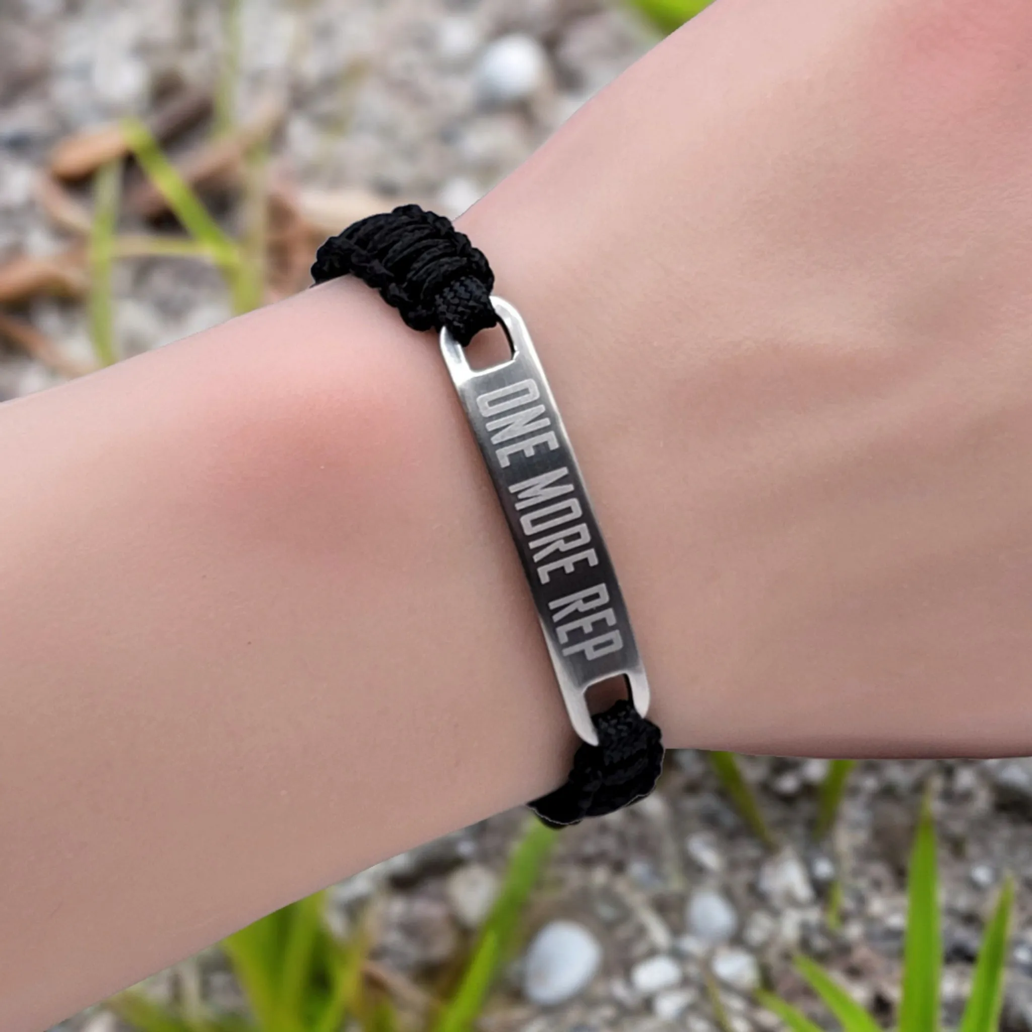 Custom Motivational Adjustable Micro Paracord Bracelet