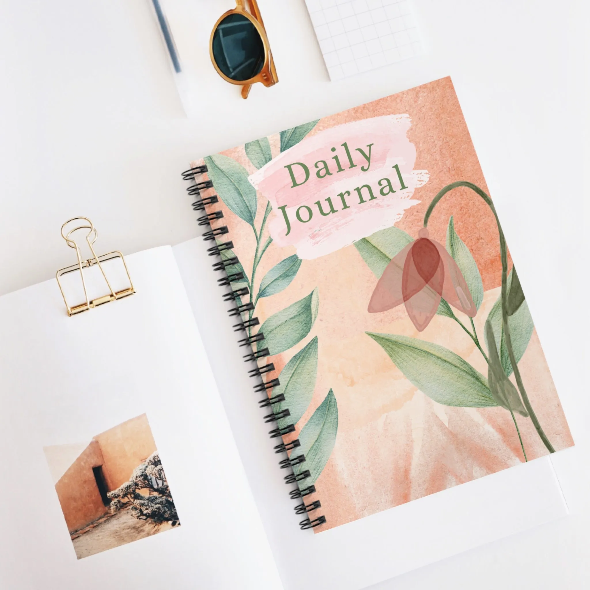 Daily Journal Water Color Design - Ruled Line