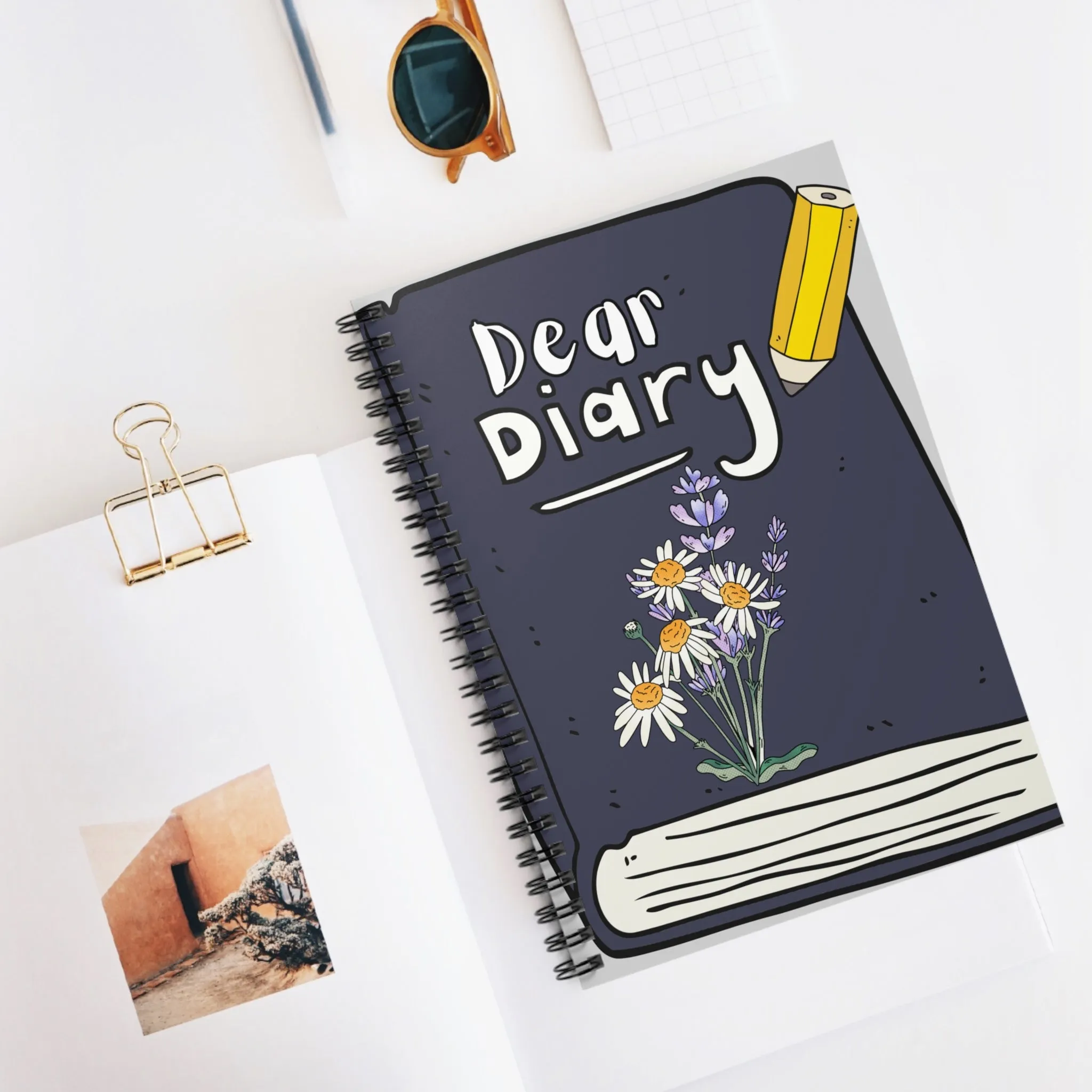 Dear Diary Spiral Notebook - Ruled Line
