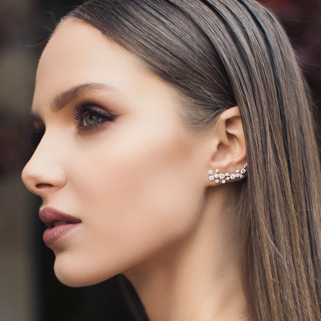 Diamond Spider Web Earrings