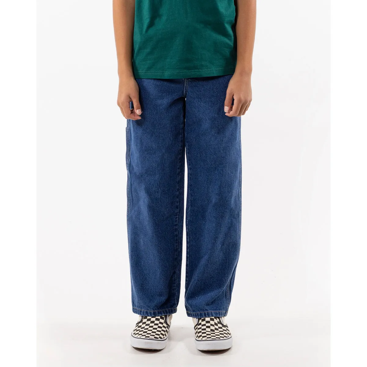 Dickies - 1993 Relaxed Fit Youth Carpenter Jeans Stone Washed Indigo