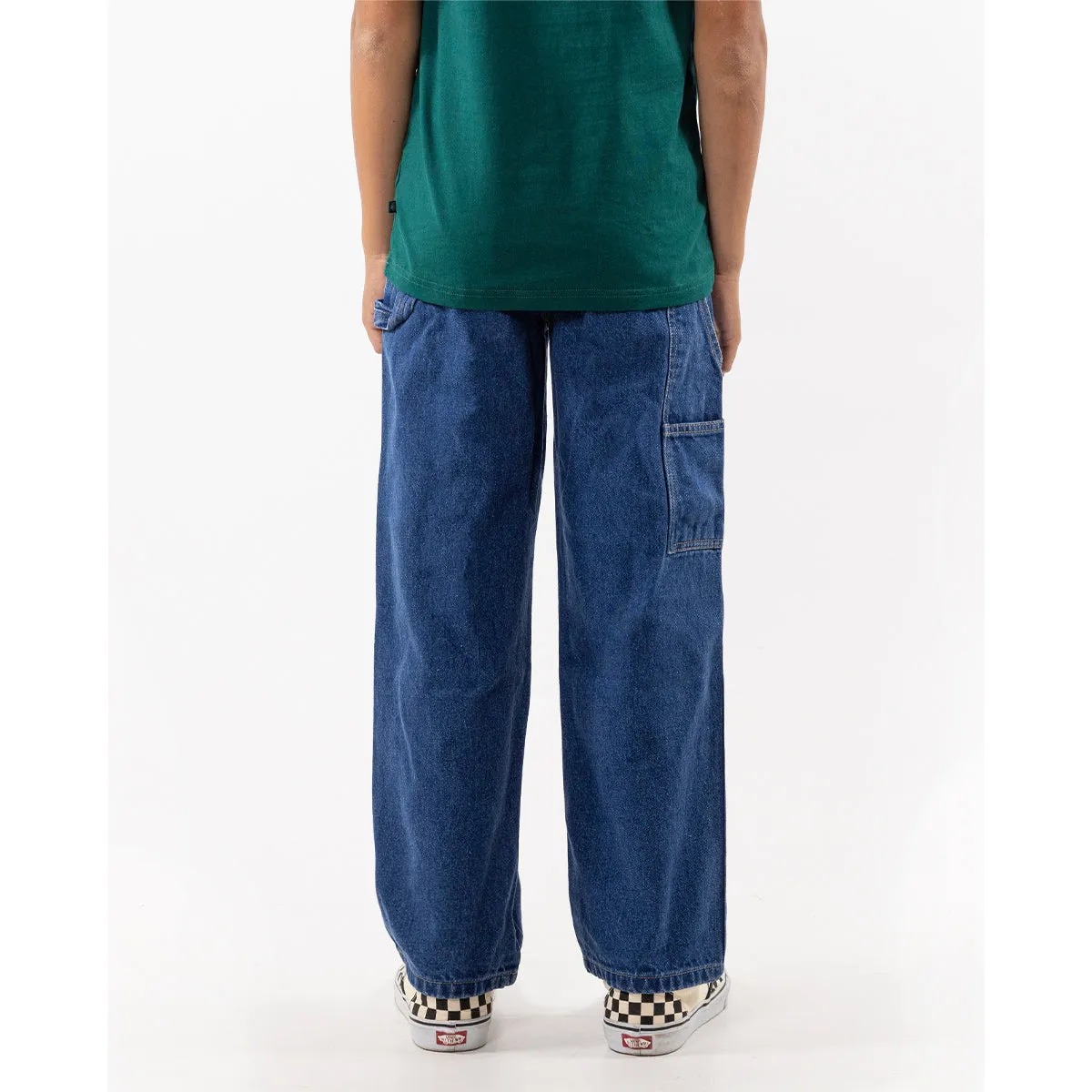 Dickies - 1993 Relaxed Fit Youth Carpenter Jeans Stone Washed Indigo