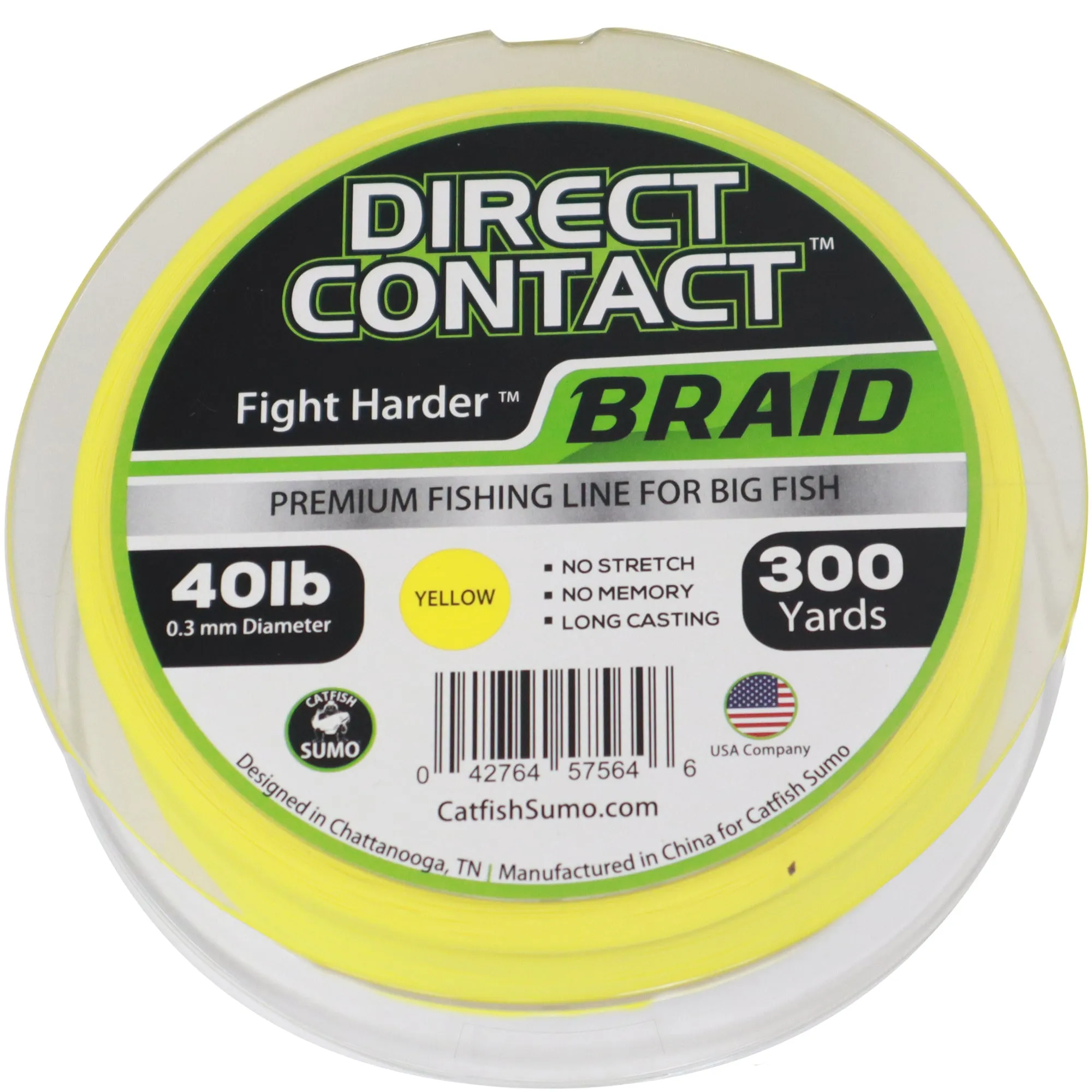 Direct Contact™ Premium Fishing Line for Big Fish, Braid, 300 Yard Spool