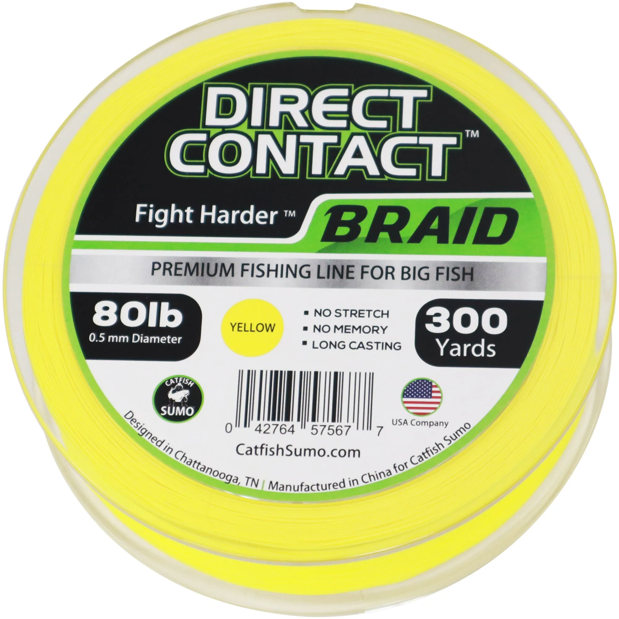 Direct Contact™ Premium Fishing Line for Big Fish, Braid, 300 Yard Spool