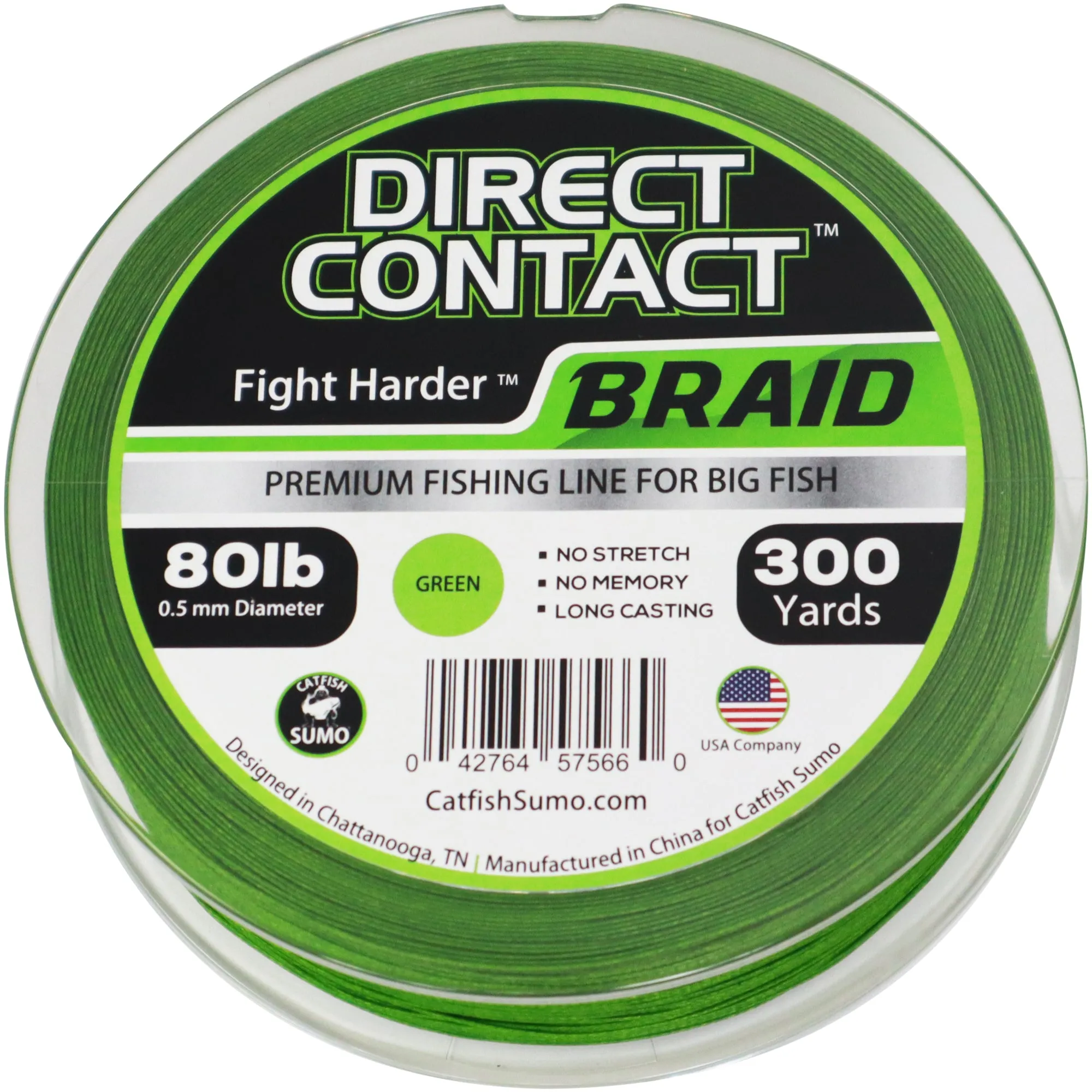 Direct Contact™ Premium Fishing Line for Big Fish, Braid, 300 Yard Spool