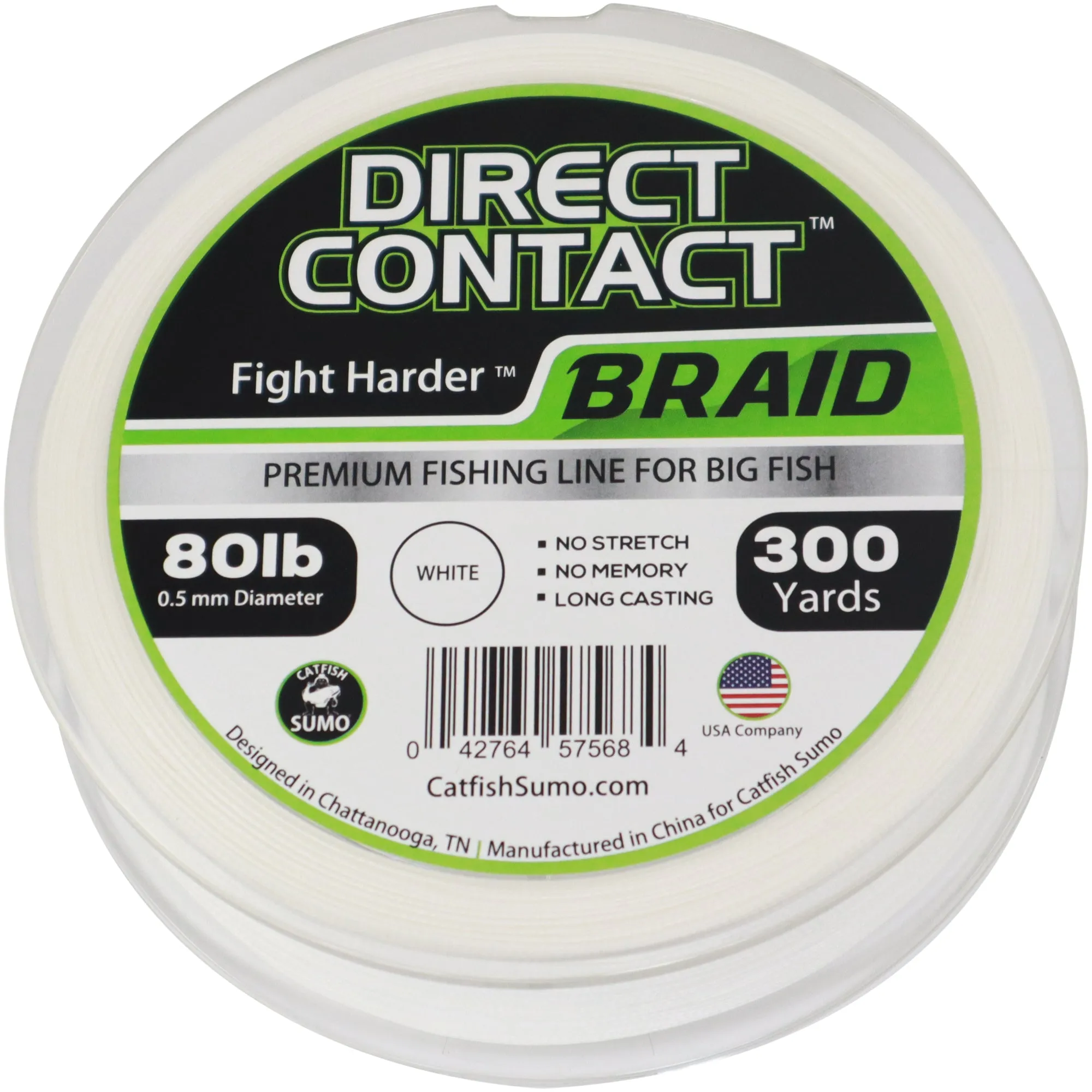 Direct Contact™ Premium Fishing Line for Big Fish, Braid, 300 Yard Spool