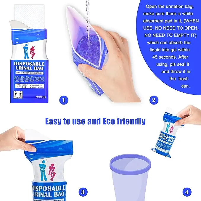 Disposable Urinal Bag 12 Pcs 700ML - IBF