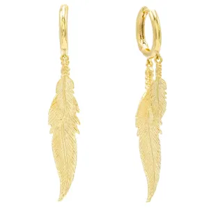 Double Leaf Huggie Earring