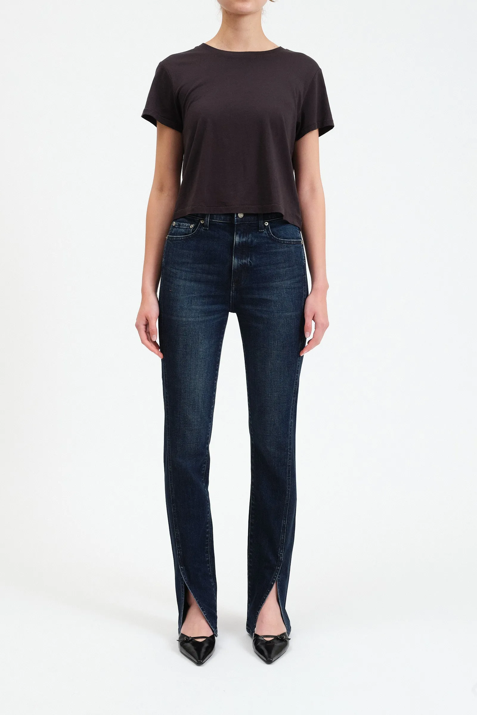 Downtown Split Hem Jeans