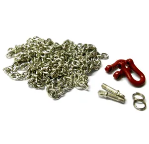 DWN006 1/10 RC Rock Crawler Body Shell Red U Trailer Hook Chains