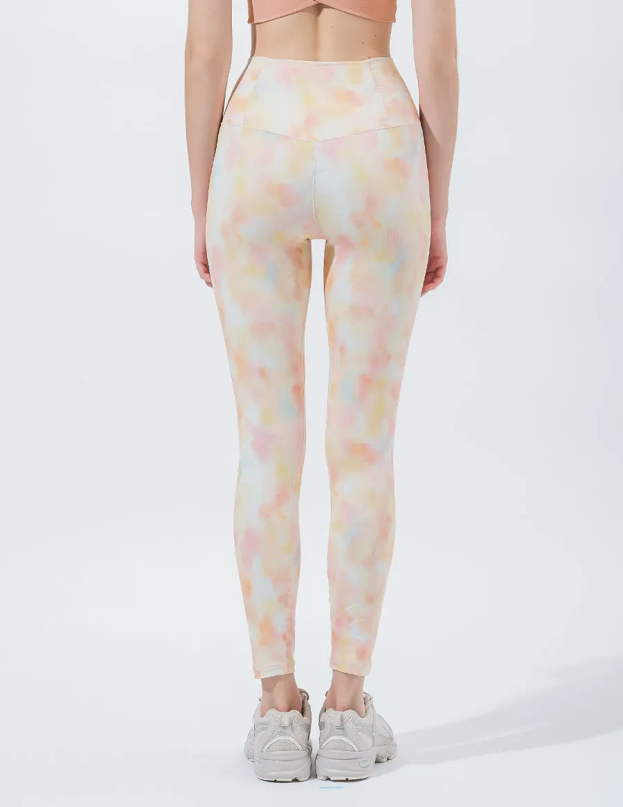 easyoga LA-VEDA Ribbing Tights - FG8 Rock Palette
