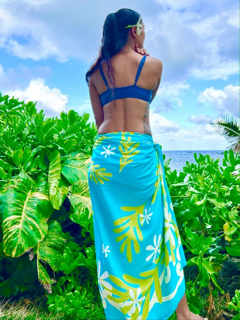 ECO PAREO - FAIRY TIARE Turquoise Blue - FULL SIZE