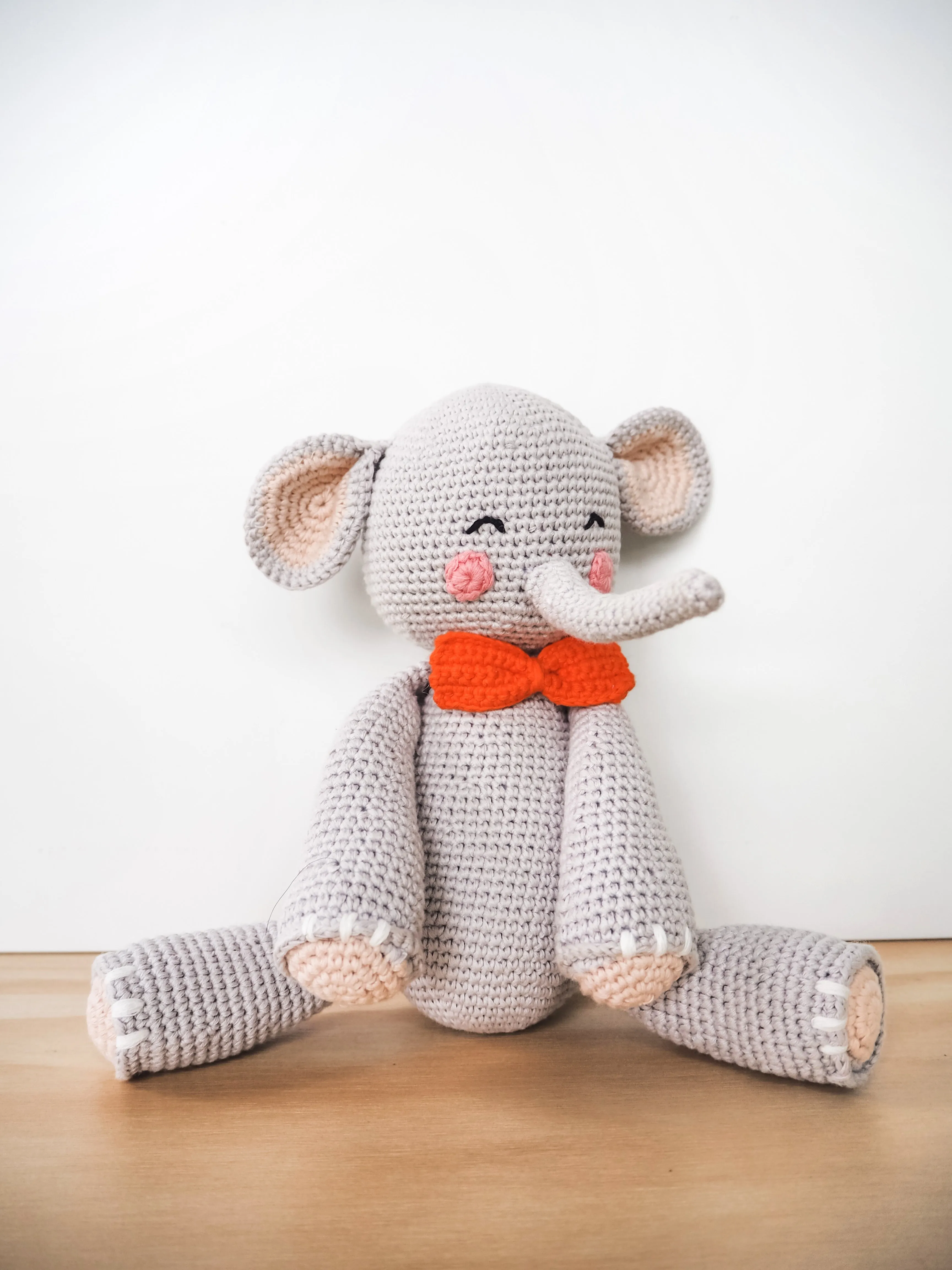 Elephant Organic Crochet Squeaky Toy