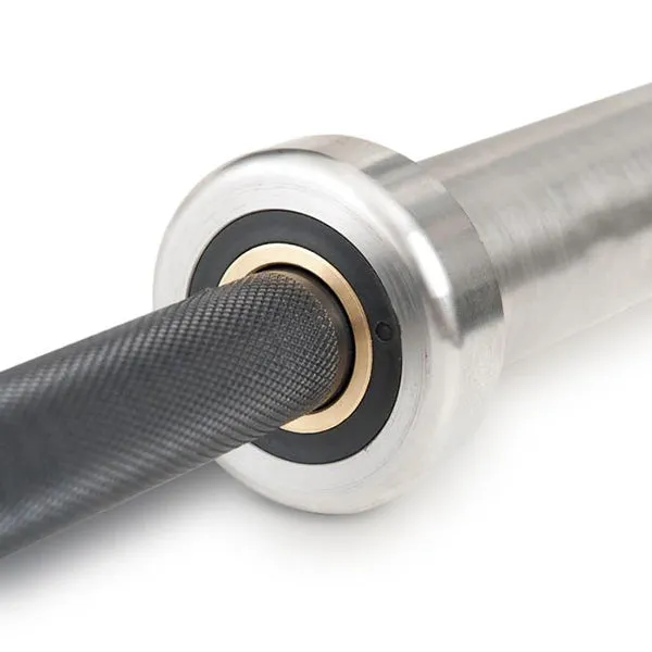 End of Line Clearance | ELITE Olympic 15kg Barbell - Australian Made (Bronze Bushing - Black Silver)