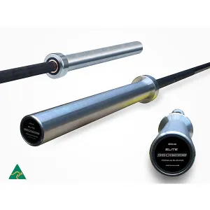 End of Line Clearance | ELITE Olympic 20kg Barbell - Australian Made (Bronze Bushing - Black Silver)