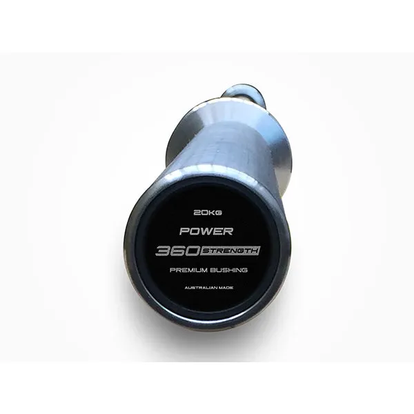 End of Line Clearance | ELITE Powerlifting 20kg Barbell - Australian Made (Bronze Bushing - Deep Fine Knurl - Black Silver)