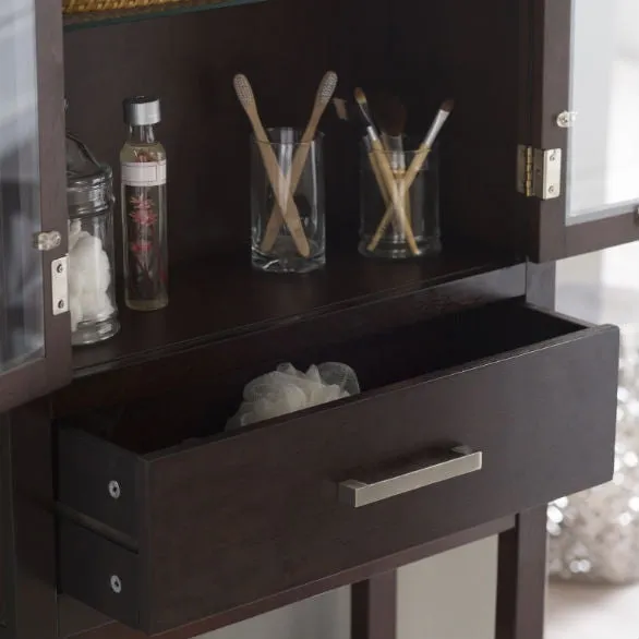 Espresso Modern Bathroom Over the Toilet Space Saver Cabinet