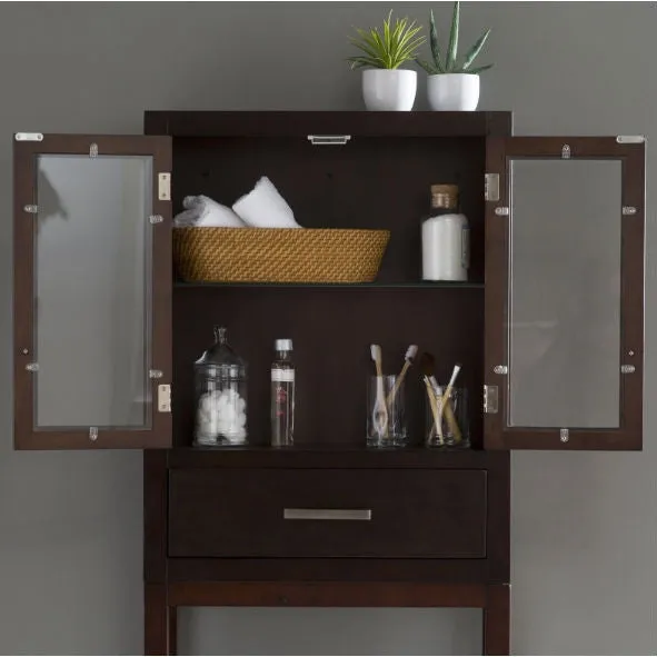 Espresso Modern Bathroom Over the Toilet Space Saver Cabinet