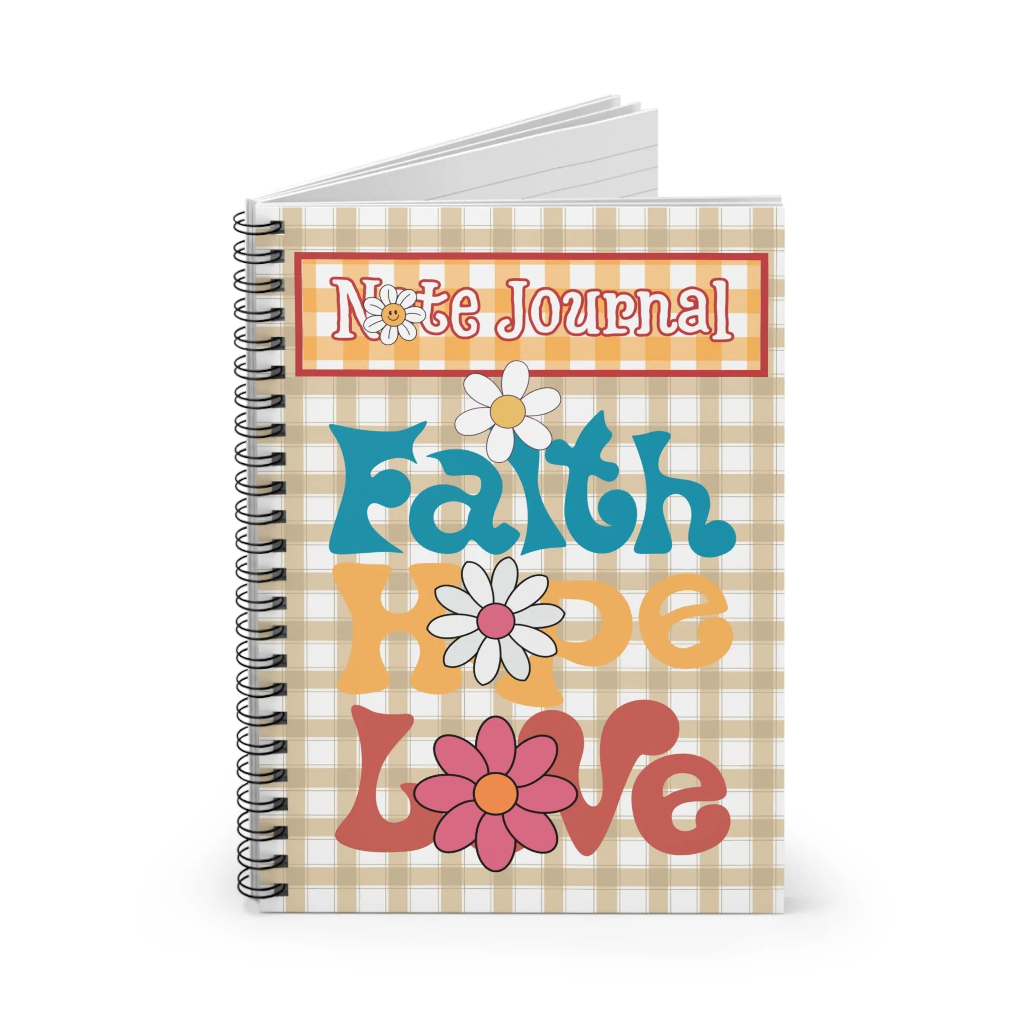 Faith Hope Love Note Journal Spiral Notebook - Ruled Line