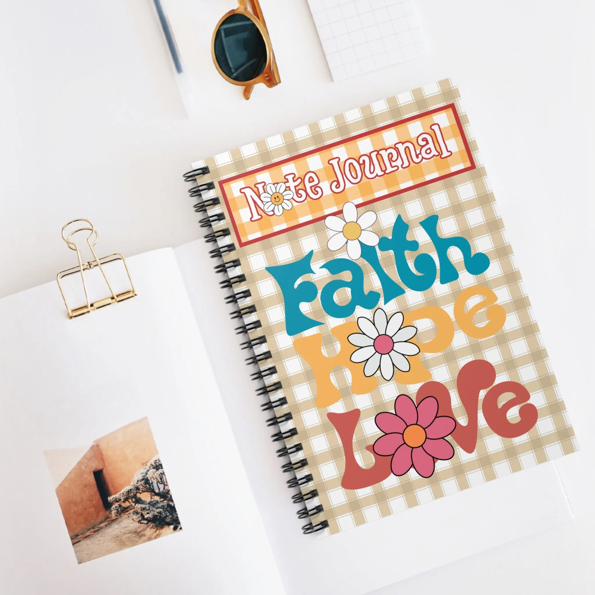 Faith Hope Love Note Journal Spiral Notebook - Ruled Line