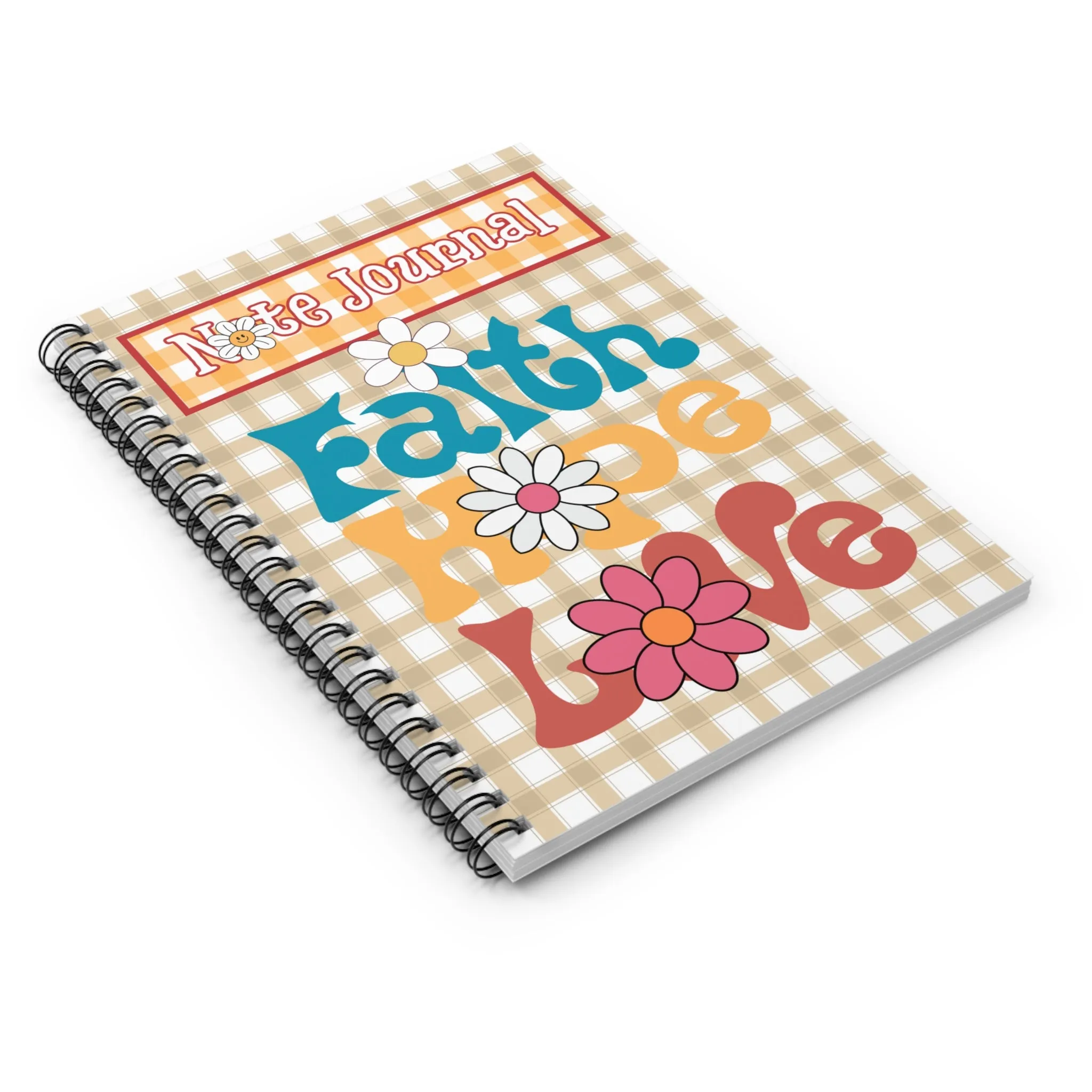 Faith Hope Love Note Journal Spiral Notebook - Ruled Line