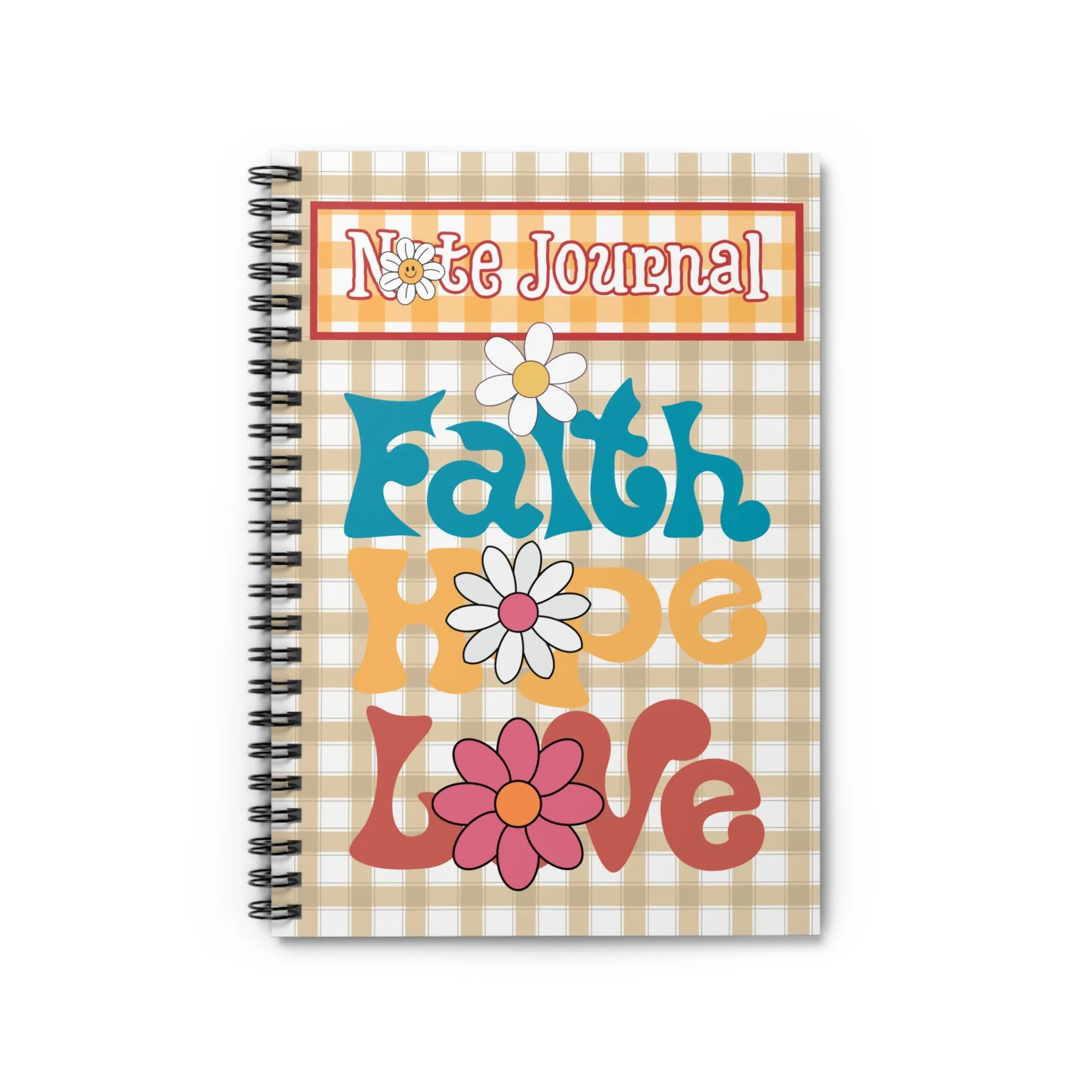 Faith Hope Love Note Journal Spiral Notebook - Ruled Line