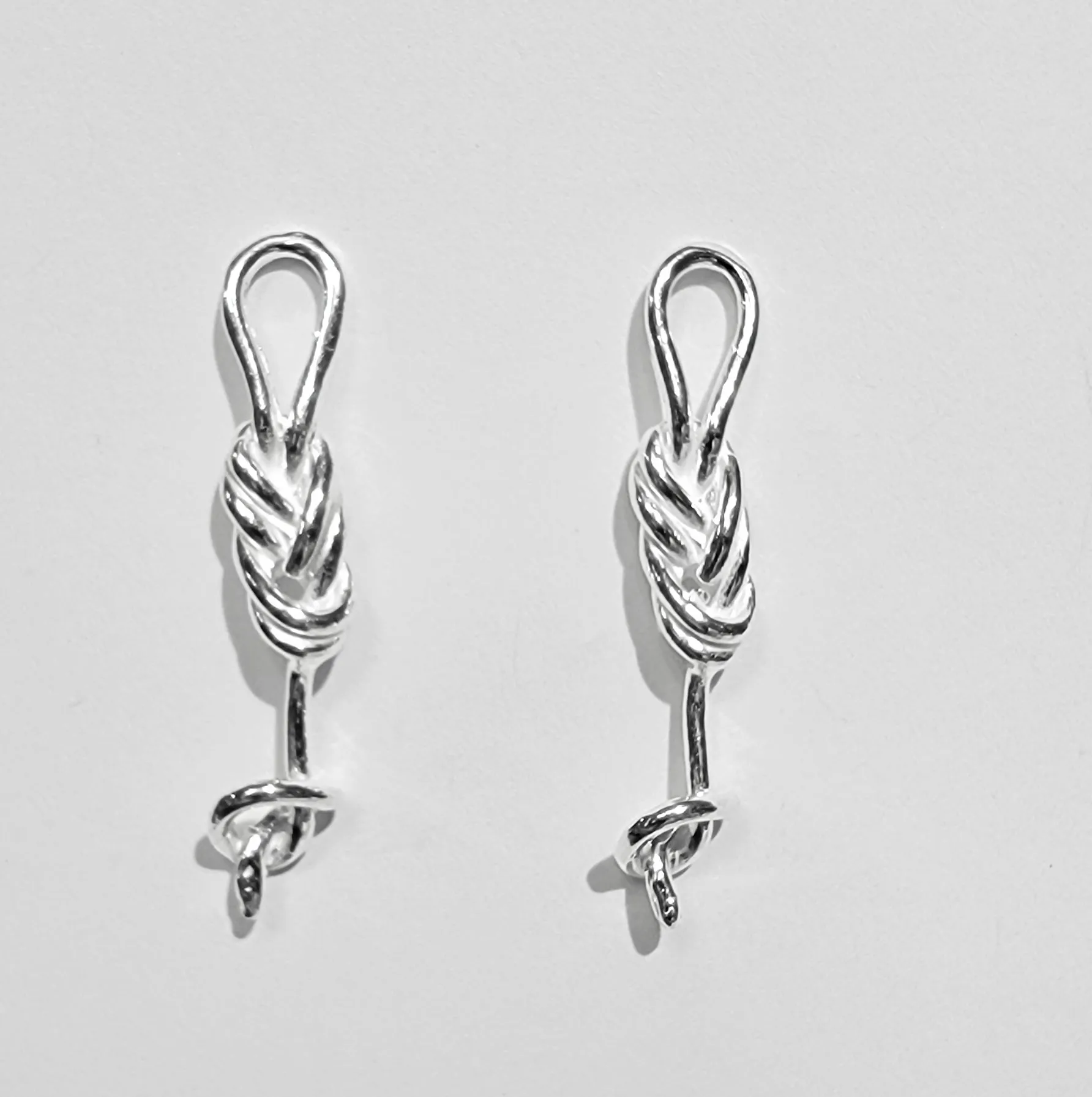 Figure 8 Knot Post Earring Pair - Sterling Silver