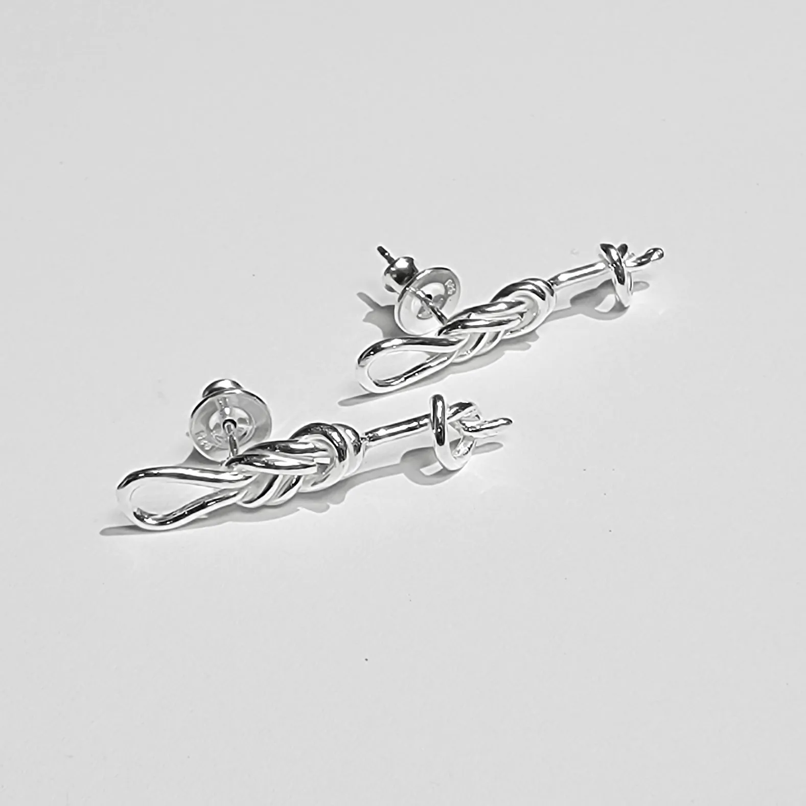 Figure 8 Knot Post Earring Pair - Sterling Silver