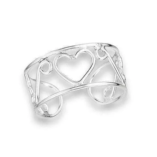 Filigree Heart Toe Ring