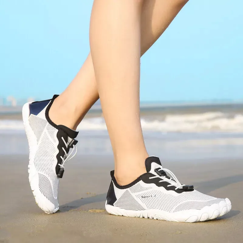 Five-Finger Mesh Lace-Up Water Shoes