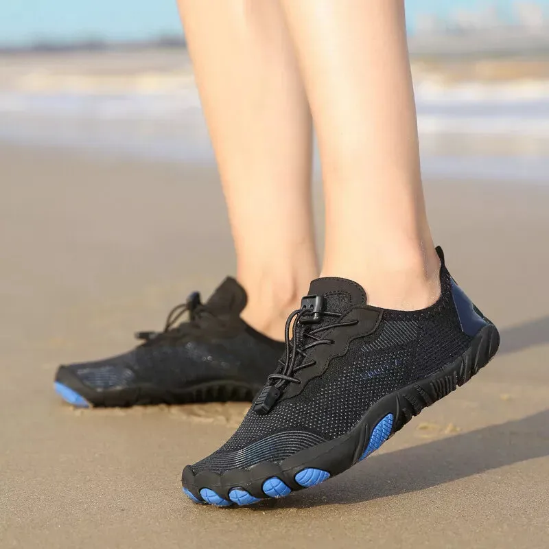 Five-Finger Mesh Lace-Up Water Shoes