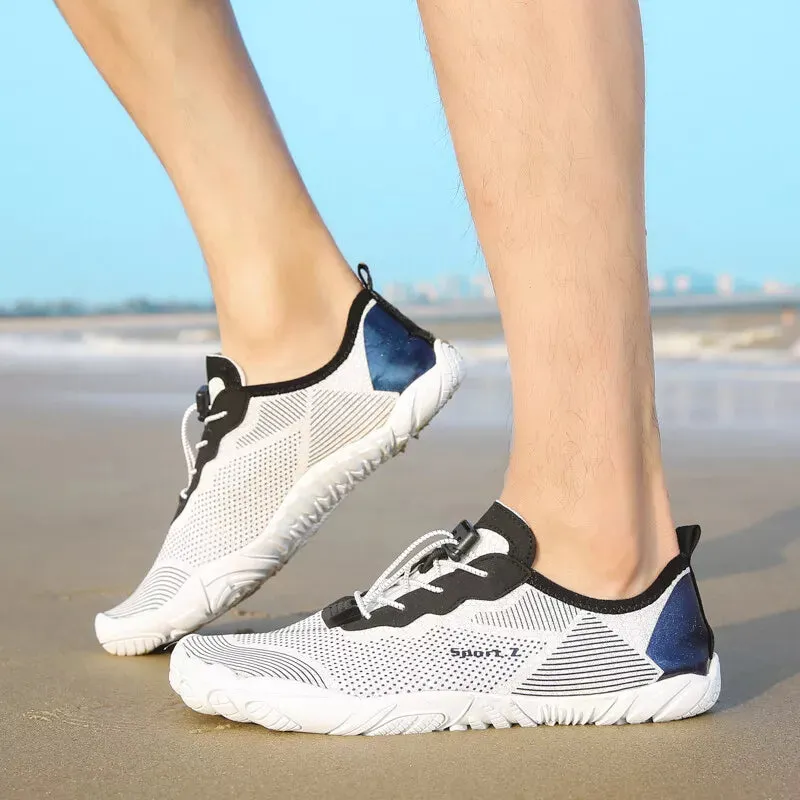 Five-Finger Mesh Lace-Up Water Shoes