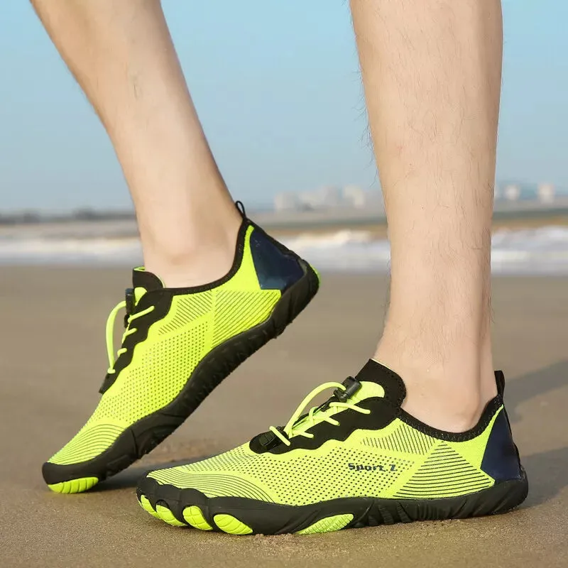 Five-Finger Mesh Lace-Up Water Shoes
