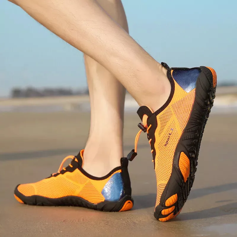 Five-Finger Mesh Lace-Up Water Shoes